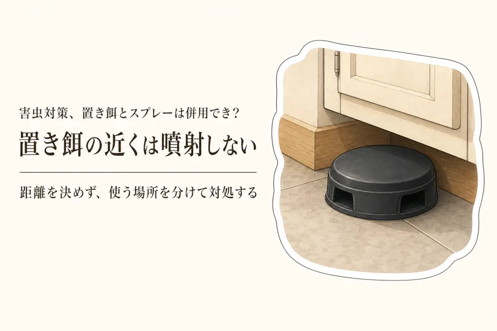 ブラックキャップとゴキブリ用スプレーは併用できる？置き餌を妨げない使い分け