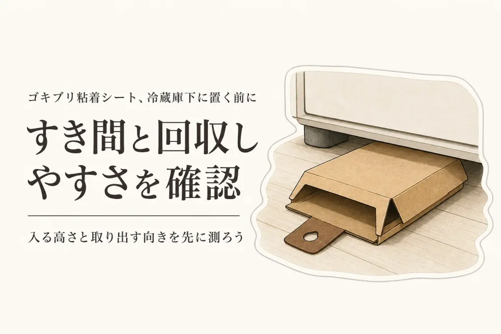 ゴキブリ粘着シートは冷蔵庫の下に置ける？楽天でレビュー数の多いトラップを回収しやすさで比べる