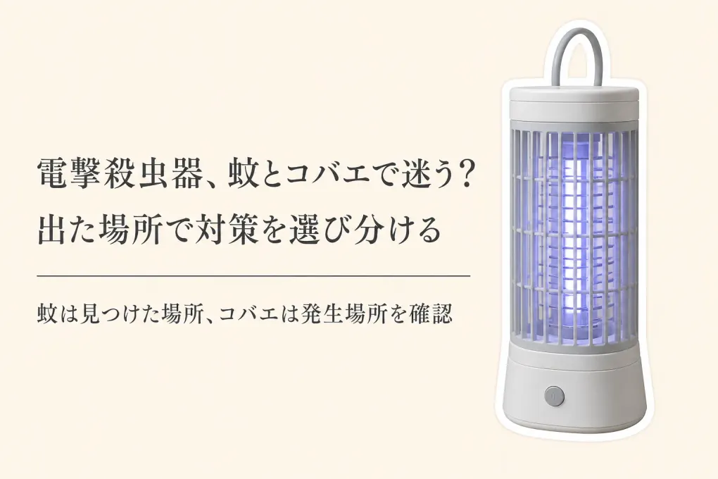室内用の電撃殺虫器は蚊とコバエのどちら向き？発生場所で選ぶ目安
