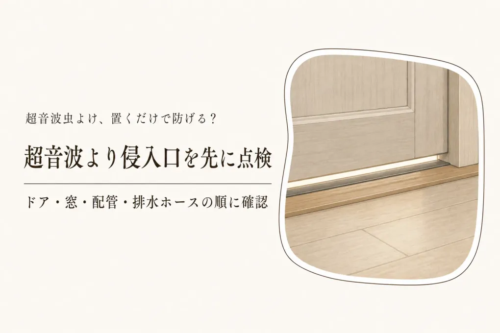 超音波虫よけは効果ある？置くだけより先にする侵入口対策の順番
