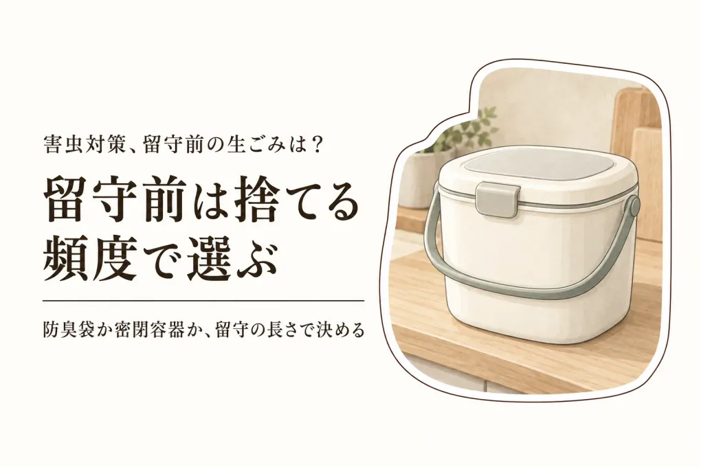年末年始に家を空ける前の生ごみ対策｜生ごみ密閉容器と防臭袋を捨てる頻度で選ぶ